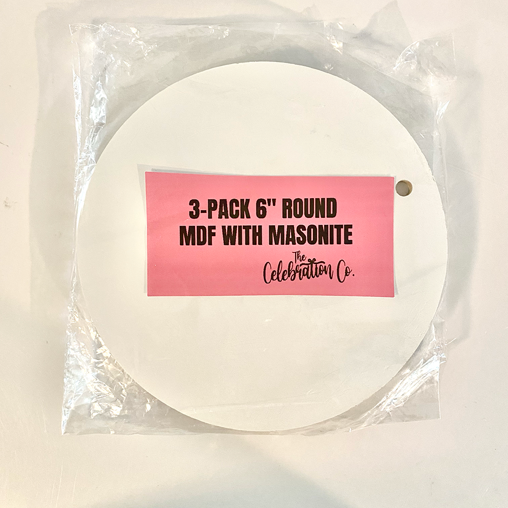 6" Round MDF  with Masonite Surface (3 Pack)