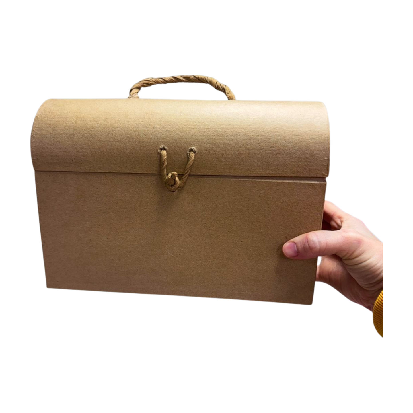 Paper Mache Chest Box with Handle