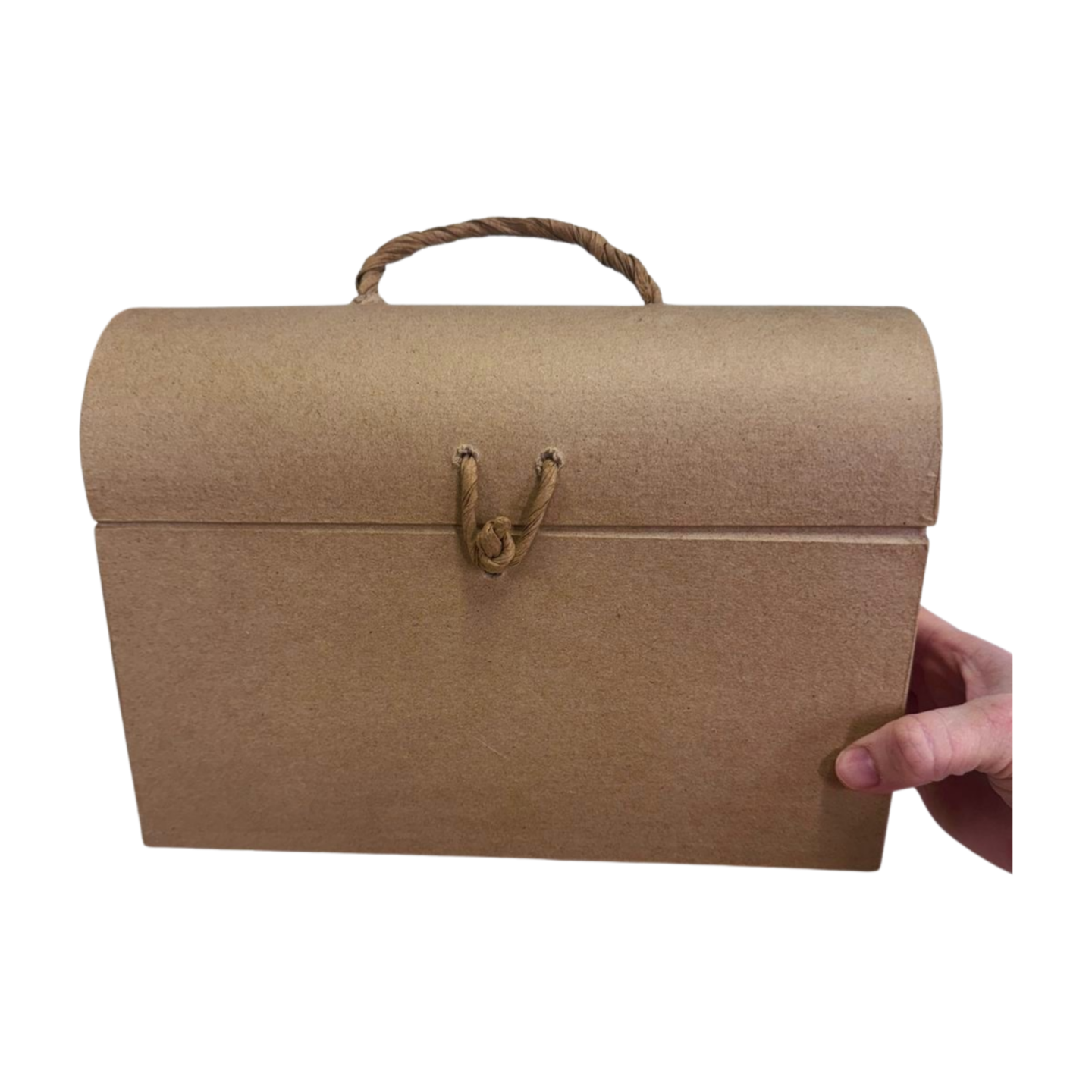 Paper Mache Chest Box with Handle