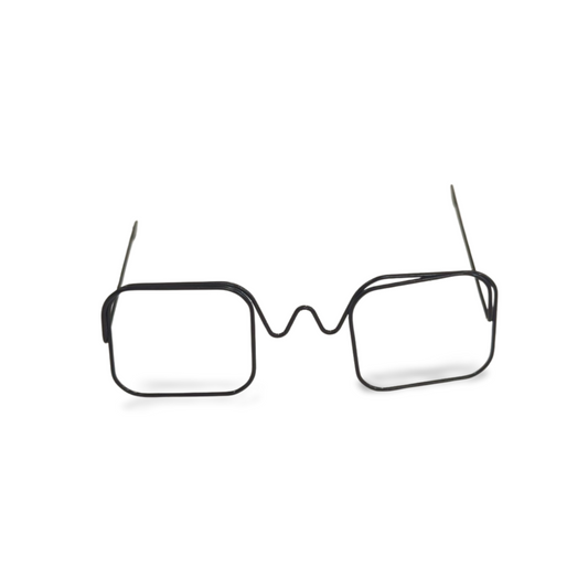 Black Wire Rectangle Doll Glasses