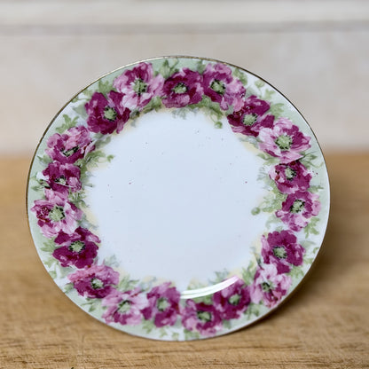 Vintage Austria Hand-Painted Floral Porcelain Saucers – Set of 3-  vintage- The Celebration Co.