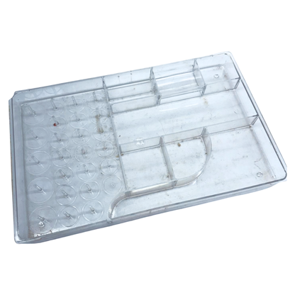 Vintage 1960s Burnt Orange Plastic Sewing Caddy with Removable Trays-  Decor- The Celebration Co.