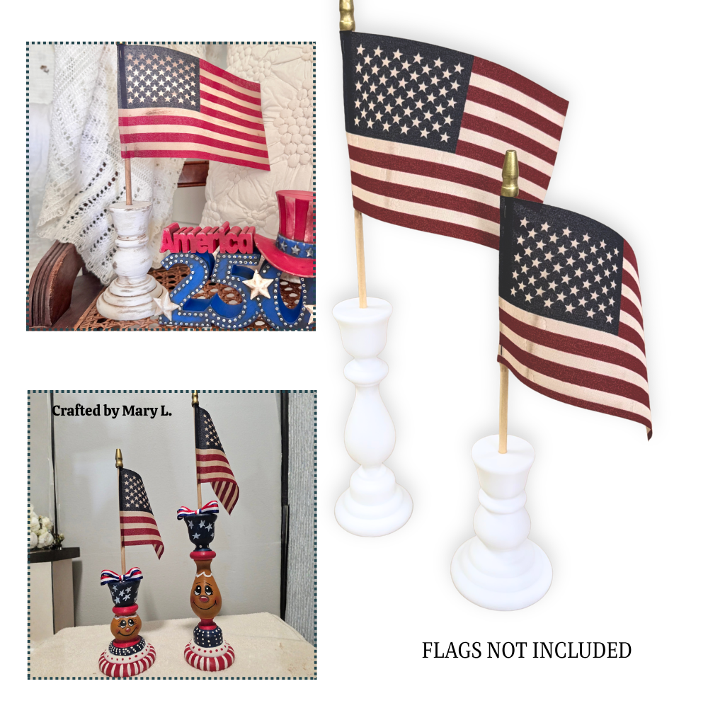 American Flag Display Spindles  – Choose from 2 Sizes