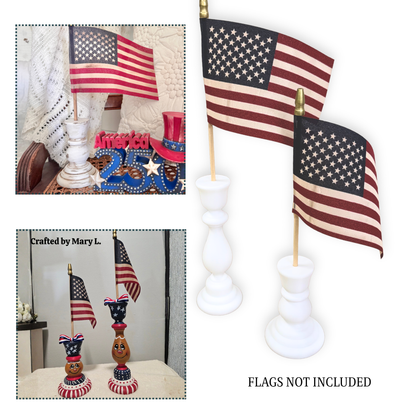 American Flag Display Spindles  – Choose from 2 Sizes