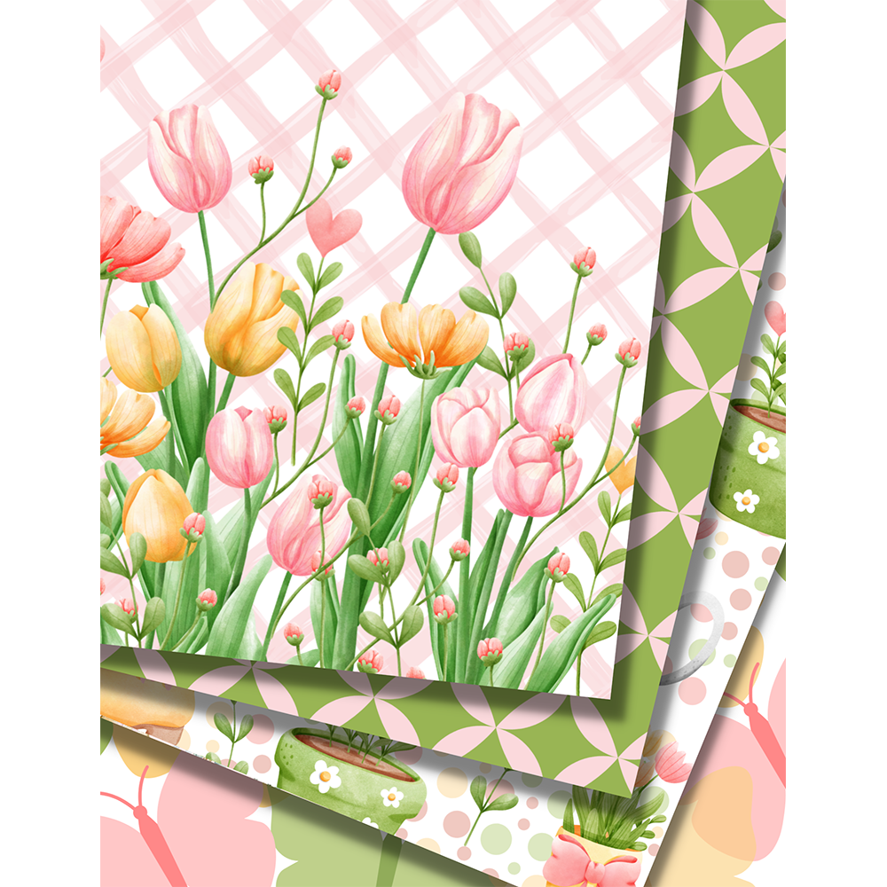 Spring is in Bloom - Digital Download - Craft Paper Package