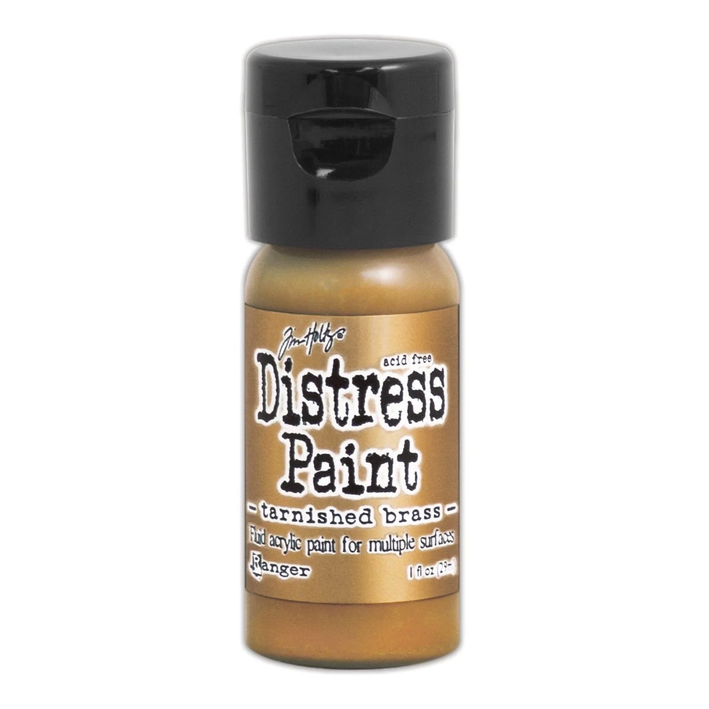 Tim Holtz Distress® Flip Top Paint Tarnished Brass-  Paints & Mediums- The Celebration Co.