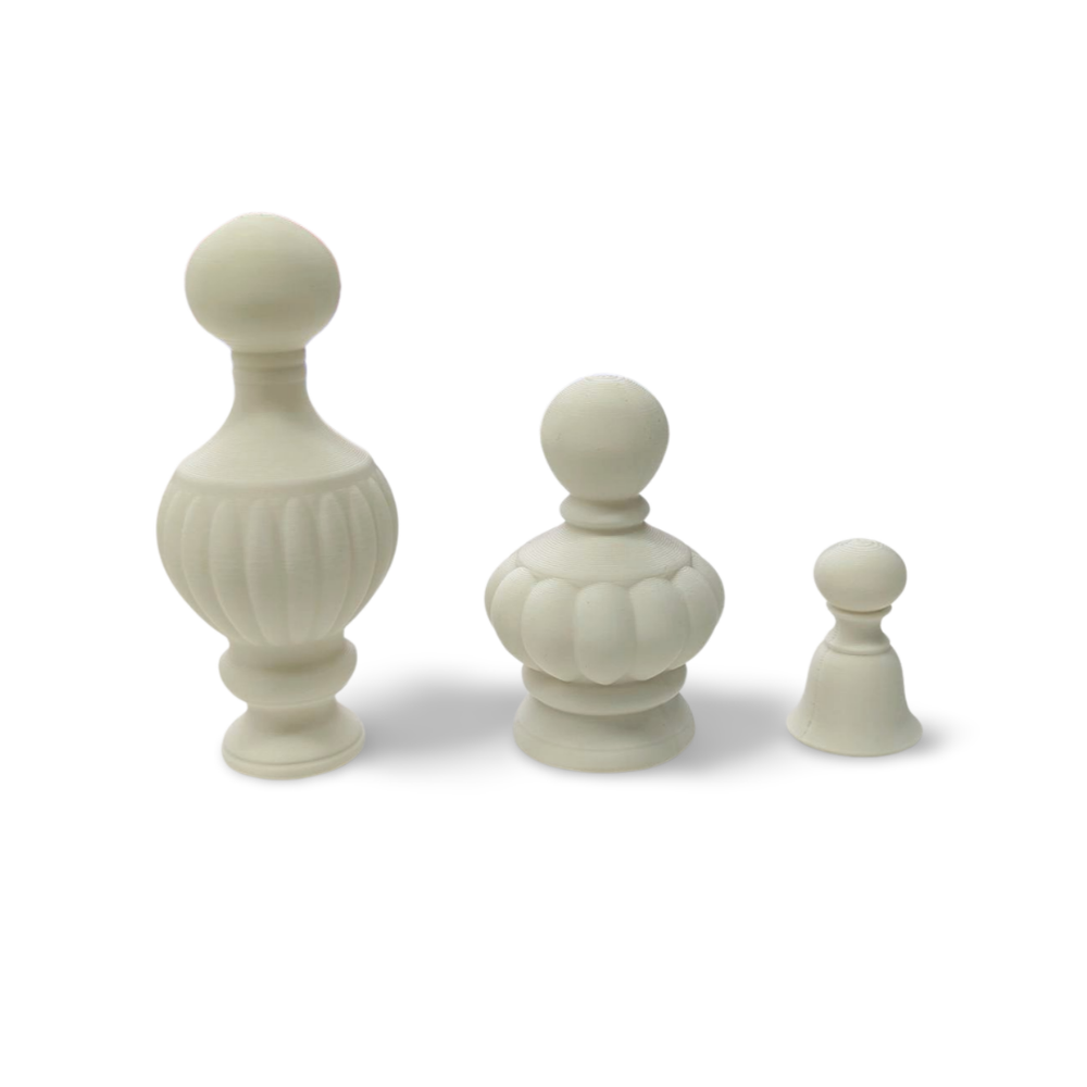 Finials – Tapered Decorative Accent (Choose from 3 Options)-  3D- The Celebration Co.