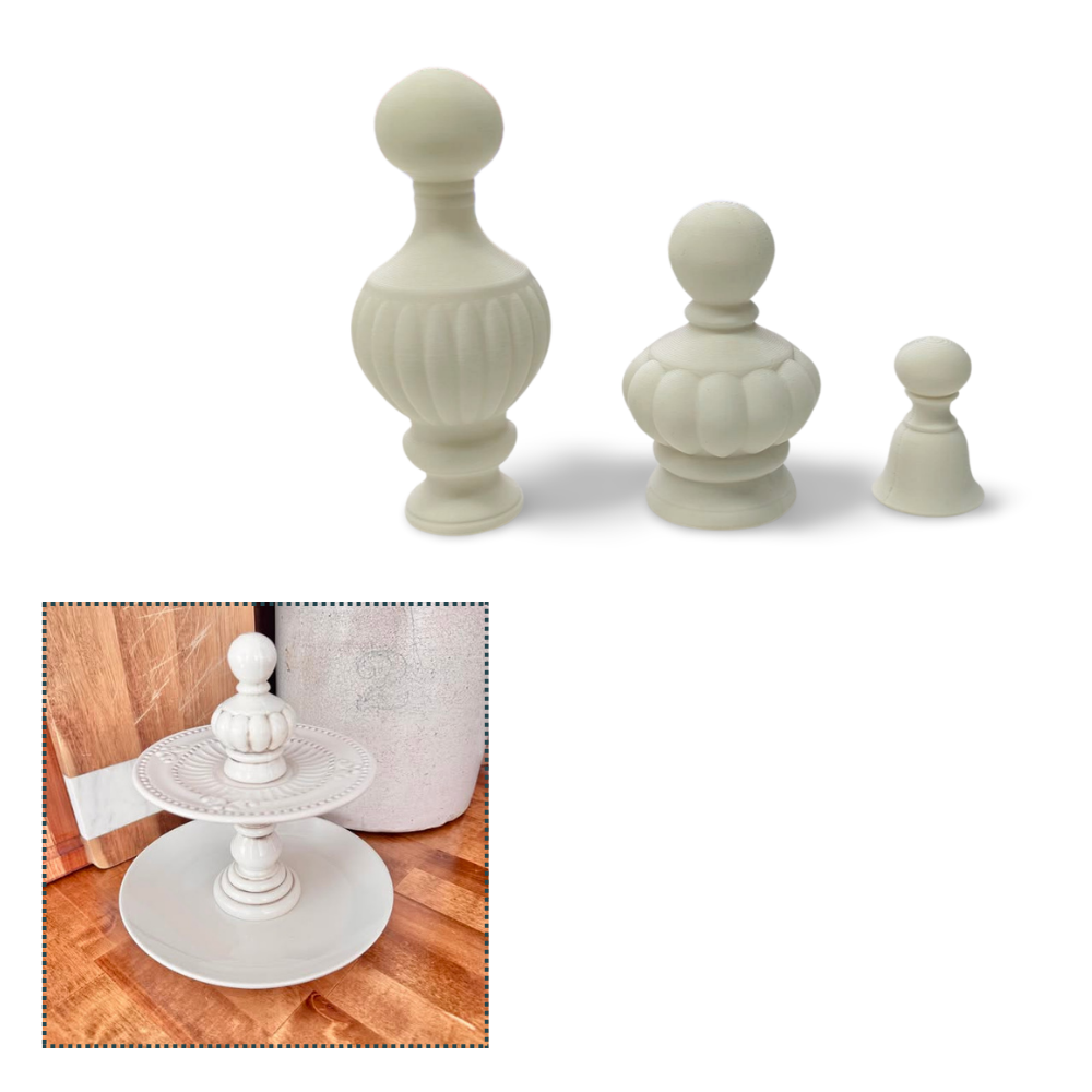 Finials – Tapered Decorative Accent (Choose from 3 Options)-  3D- The Celebration Co.