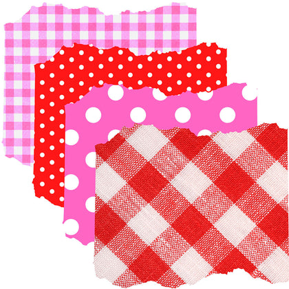 FREE Digital Download - Valentine Crafting Paper (4 Designs) - Pink and Red