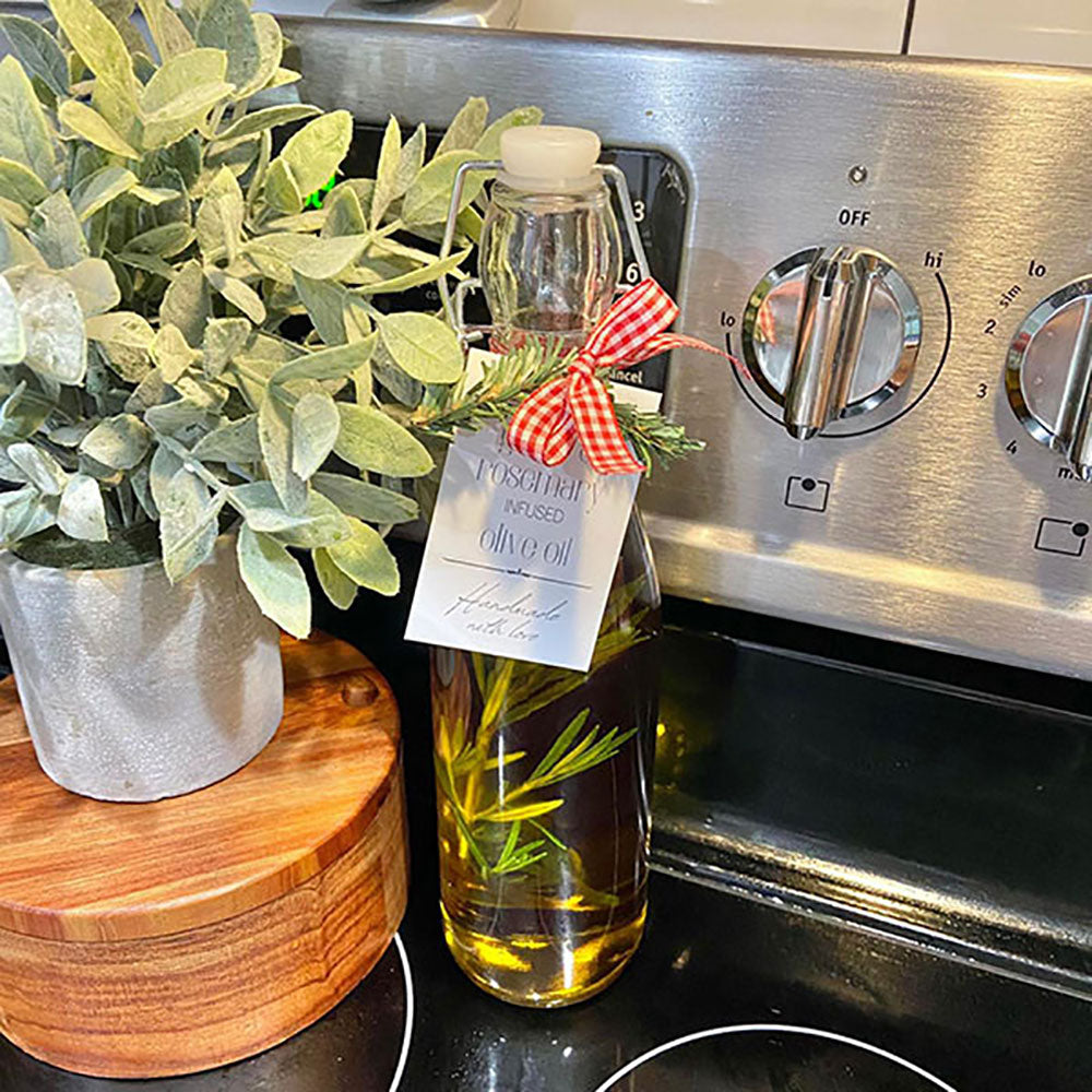 DIY Dollar Tree Infused Olive Oil Gift Idea (Template)