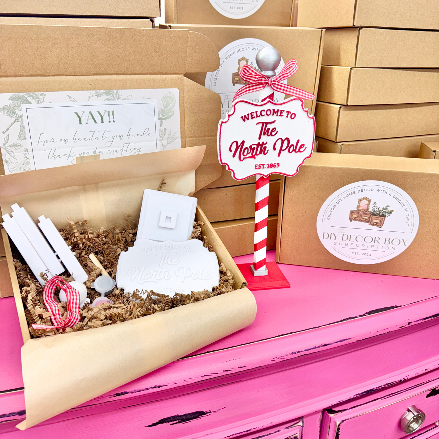 Mini DIY Decor Box (North Pole Sign)