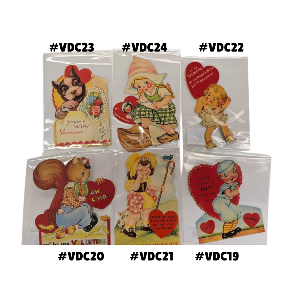 Vintage 1940s Valentines —  Die Cut Collection