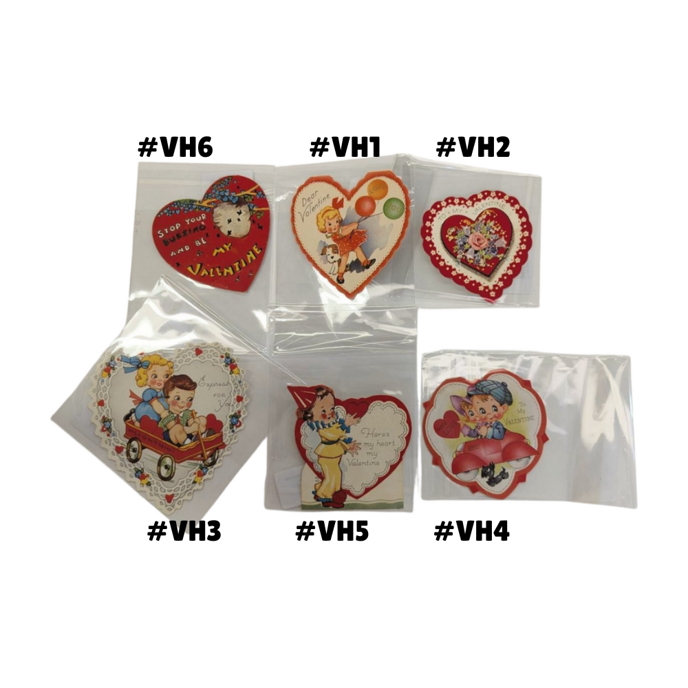 Vintage 1940s Valentines —  Heart Collection