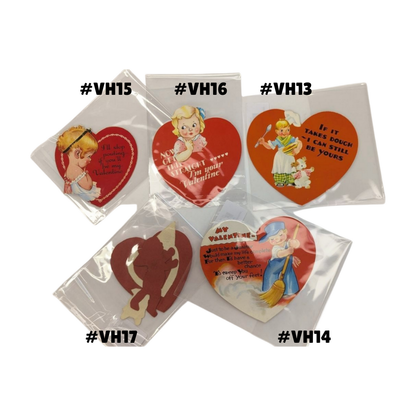 Vintage 1940s Valentines —  Heart Collection