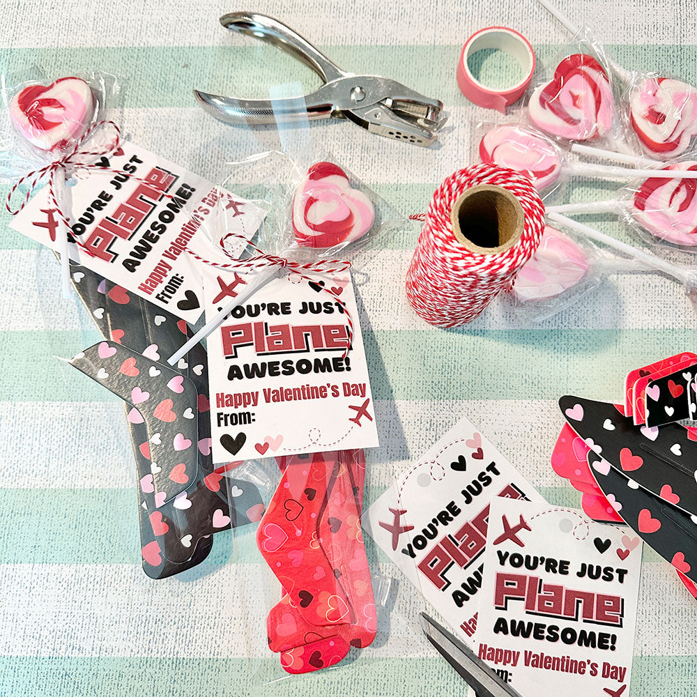 Valentine's Day Gift Tag - "Plane" Awesome