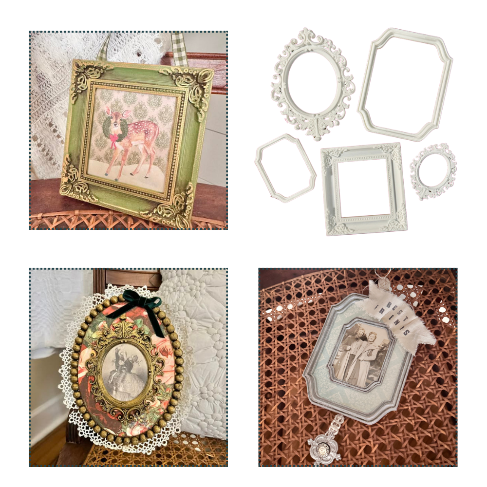 Vintage Style Frames – Set of 5-  3D- The Celebration Co.