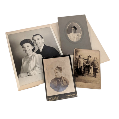 Vintage Photograph Cabinet Cards-  Crafting Paper- The Celebration Co.