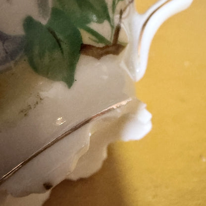 Vintage Lefton China Hand-painted Floral Teacup & Saucer Set-  vintage- The Celebration Co.