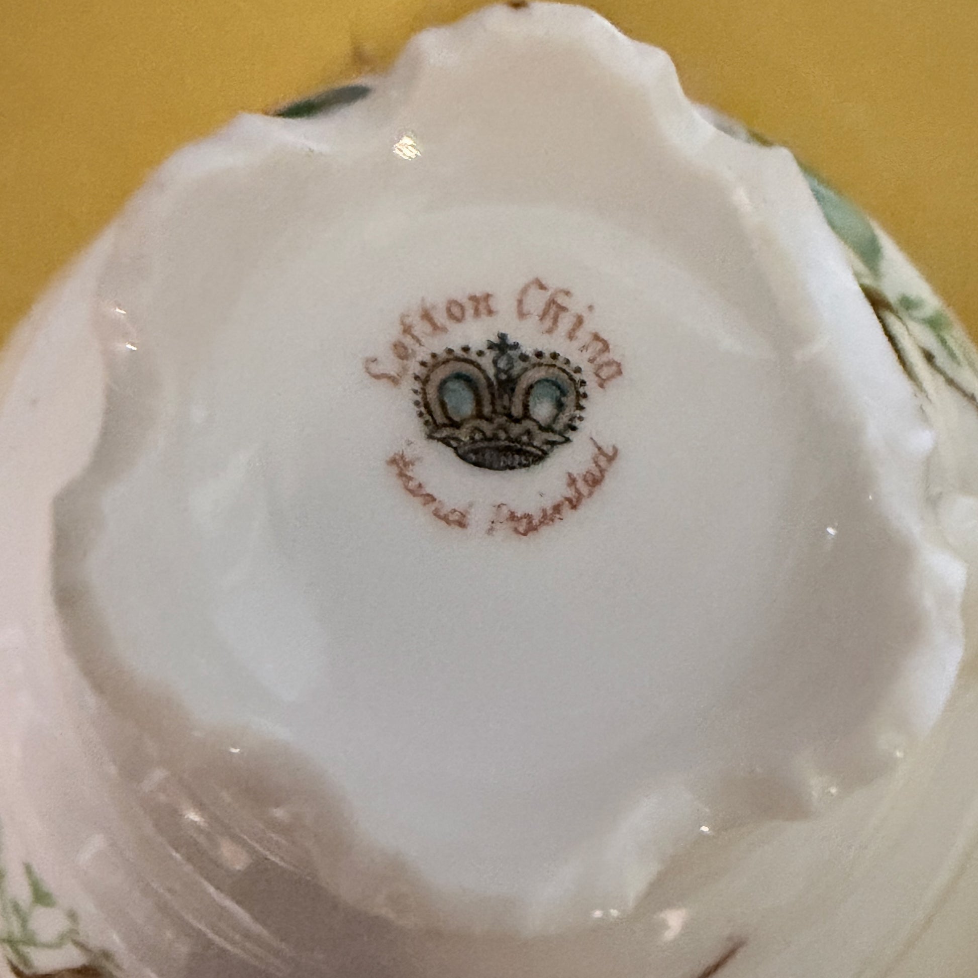 Vintage Lefton China Hand-painted Floral Teacup & Saucer Set-  vintage- The Celebration Co.