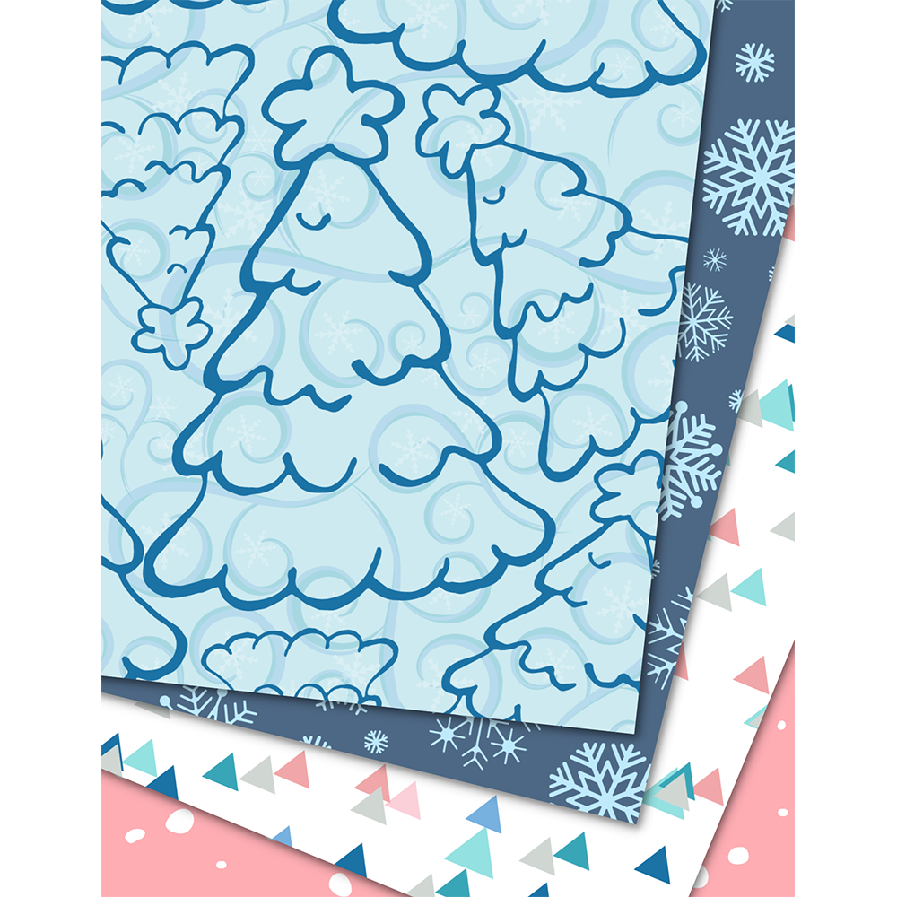 Wintertime Blues - Digital Download - Crafting Paper Package