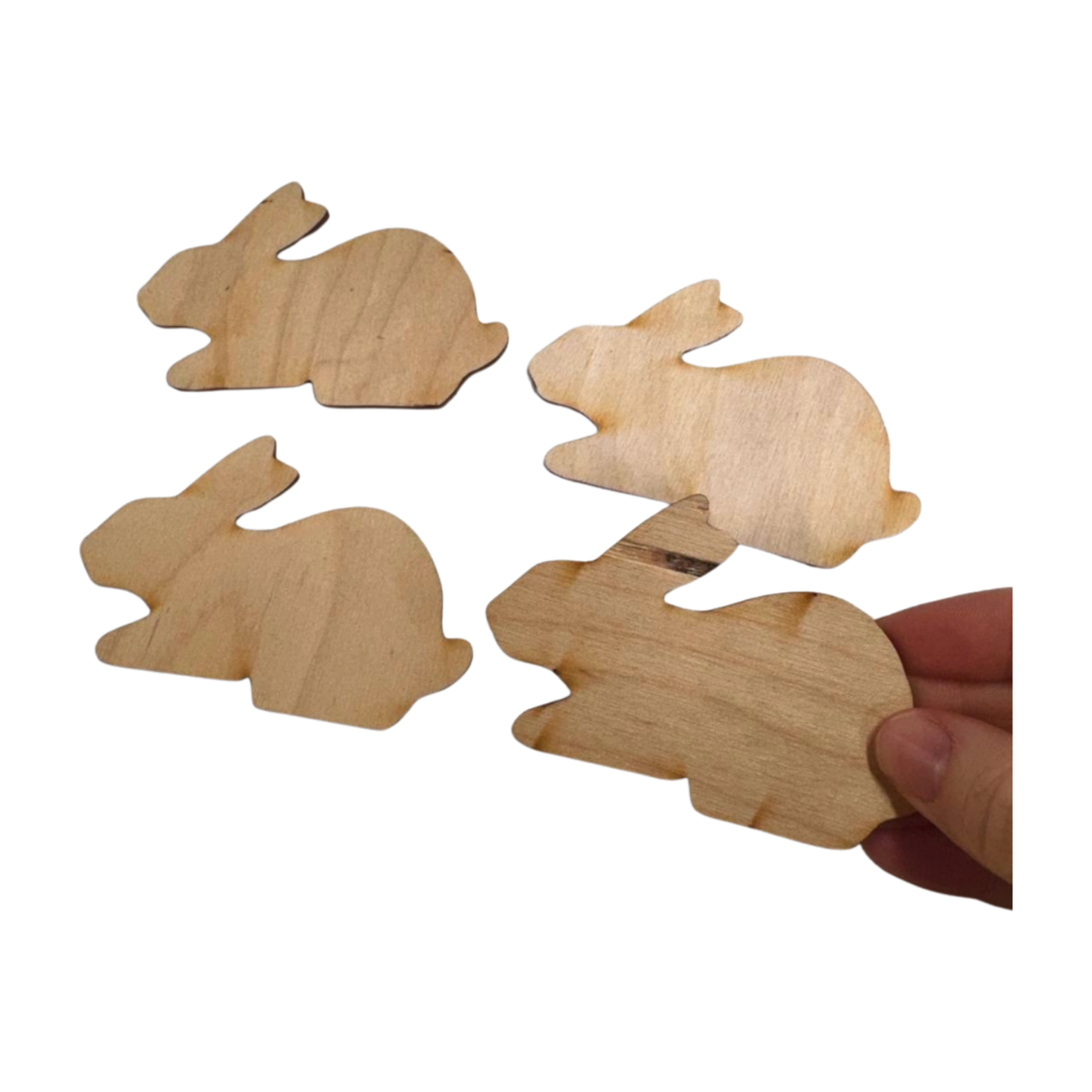 Easter Bunny Unfinished Wood Cutout - Sitting (Package of 4)