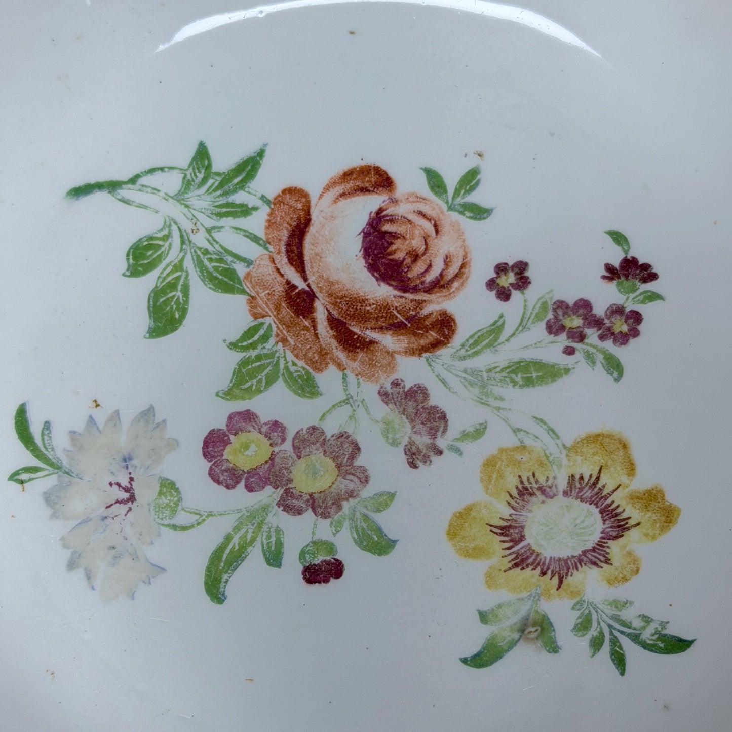 Vintage Floral Ironstone Serving Bowl-  vintage- The Celebration Co.