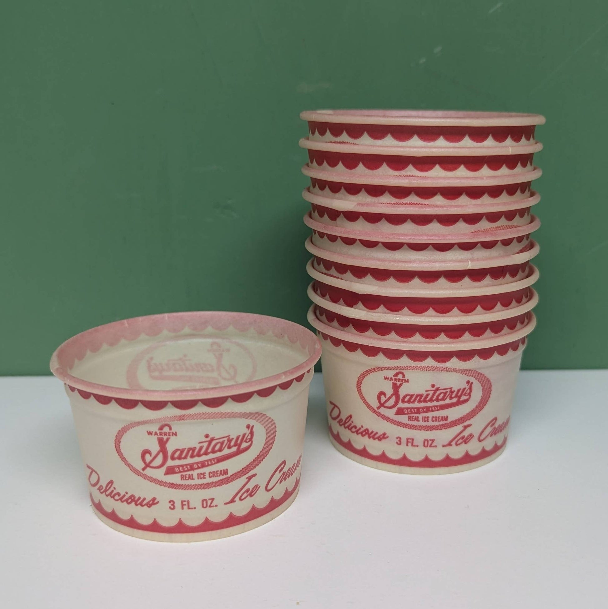 Sanitary's ice cream cup-  vintage- The Celebration Co.