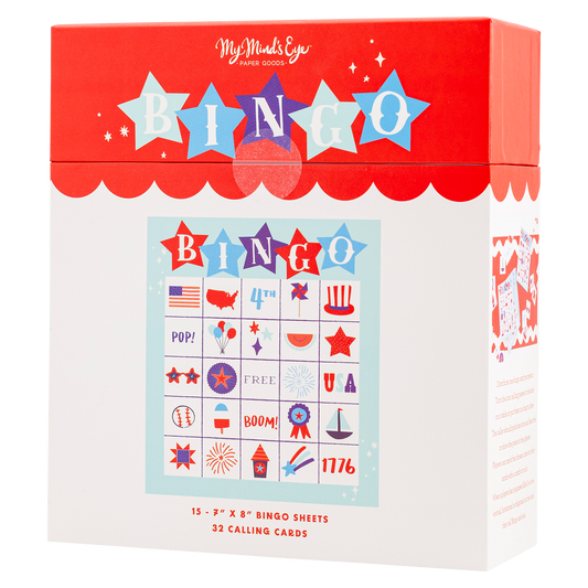 Americana Bingo Game-  Party- The Celebration Co.