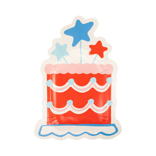 Summer Cake Shaped 11" Paper Plate-  Party- The Celebration Co.