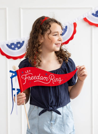 Let Freedom Ring Felt Pennant Banner-  Party- The Celebration Co.