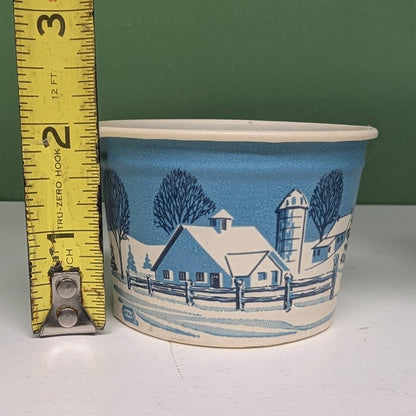 Vintage Winter Scene Ice Cream Cup-  vintage- The Celebration Co.