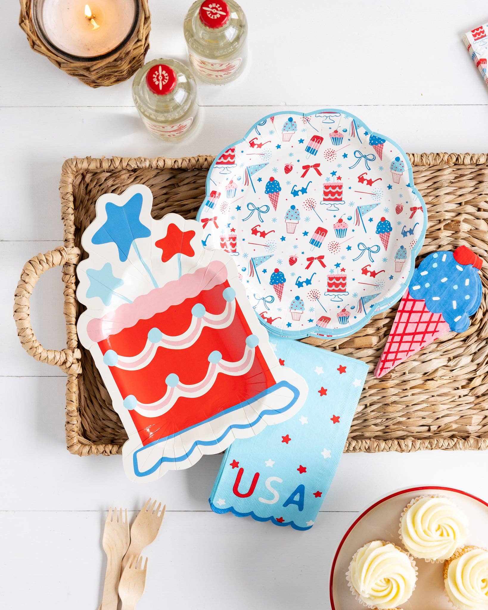 Summer Cake Shaped 11" Paper Plate-  Party- The Celebration Co.
