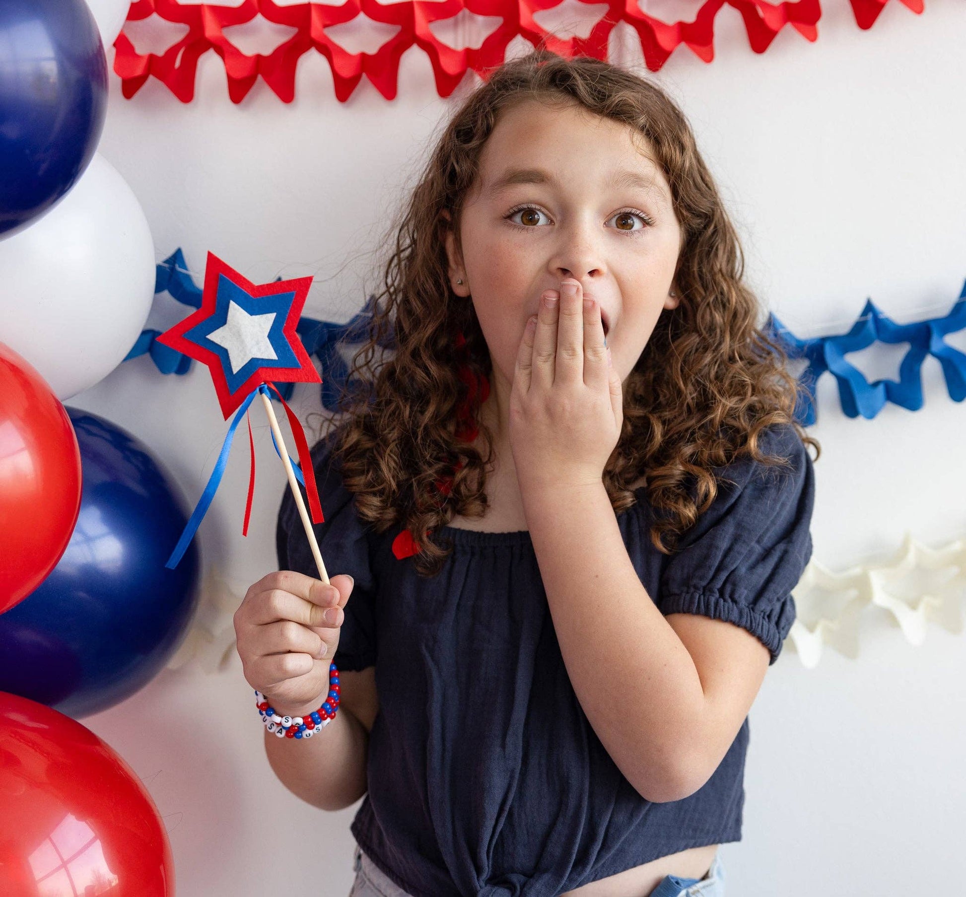 DIY Patriotic Wands-  Party- The Celebration Co.