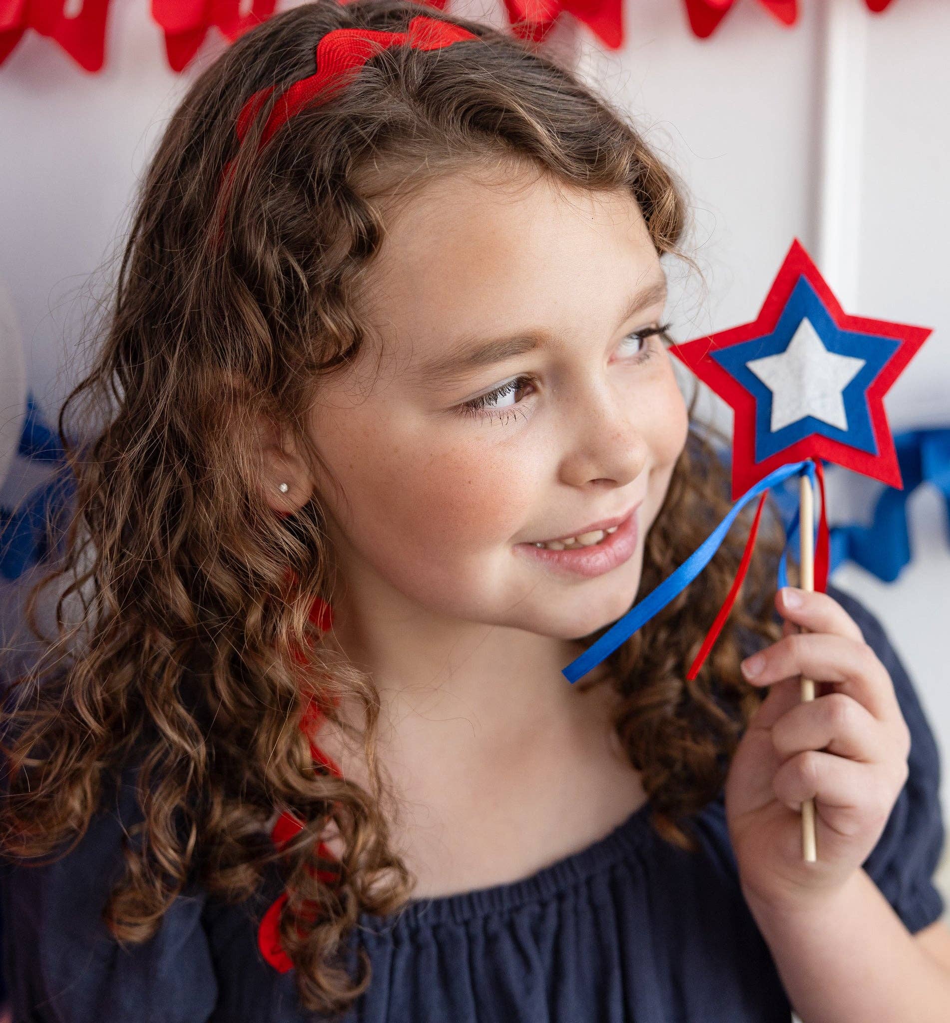 DIY Patriotic Wands-  Party- The Celebration Co.