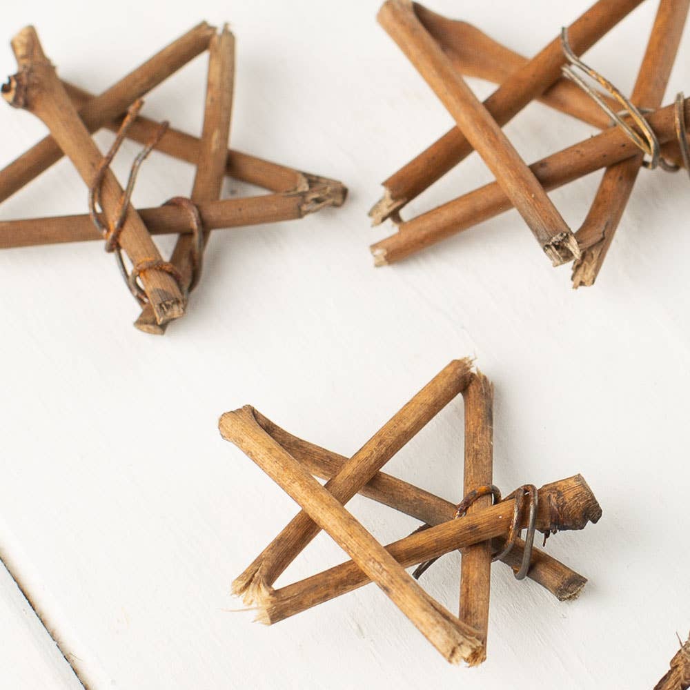 Mini Twig Vine Stars – Bag of 6-  Embellishments- The Celebration Co.
