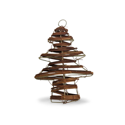 Rattan Wrapped Ornaments - Choice of 2 Styles