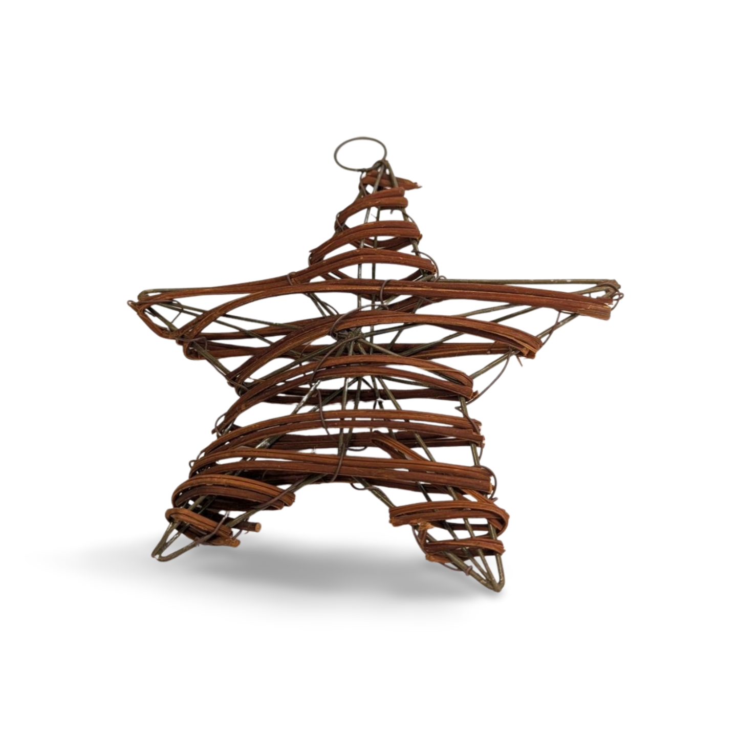 Rattan Wrapped Ornaments - Choice of 2 Styles