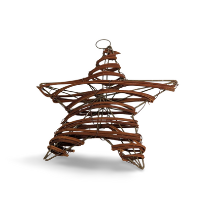 Rattan Wrapped Ornaments - Choice of 2 Styles