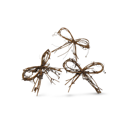 Natural Grapevine Bow - 3.5" Tall (3 pk)
