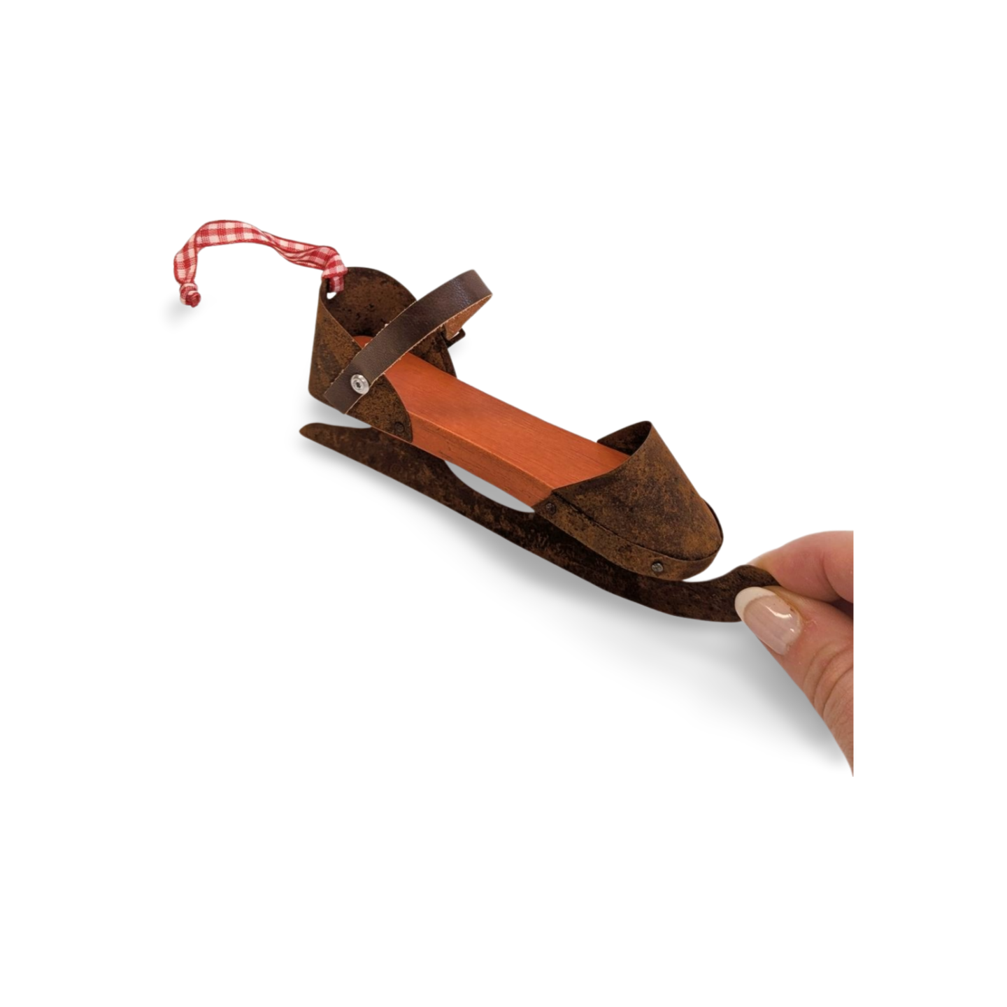 Vintage Rusty Ice Skate Ornament