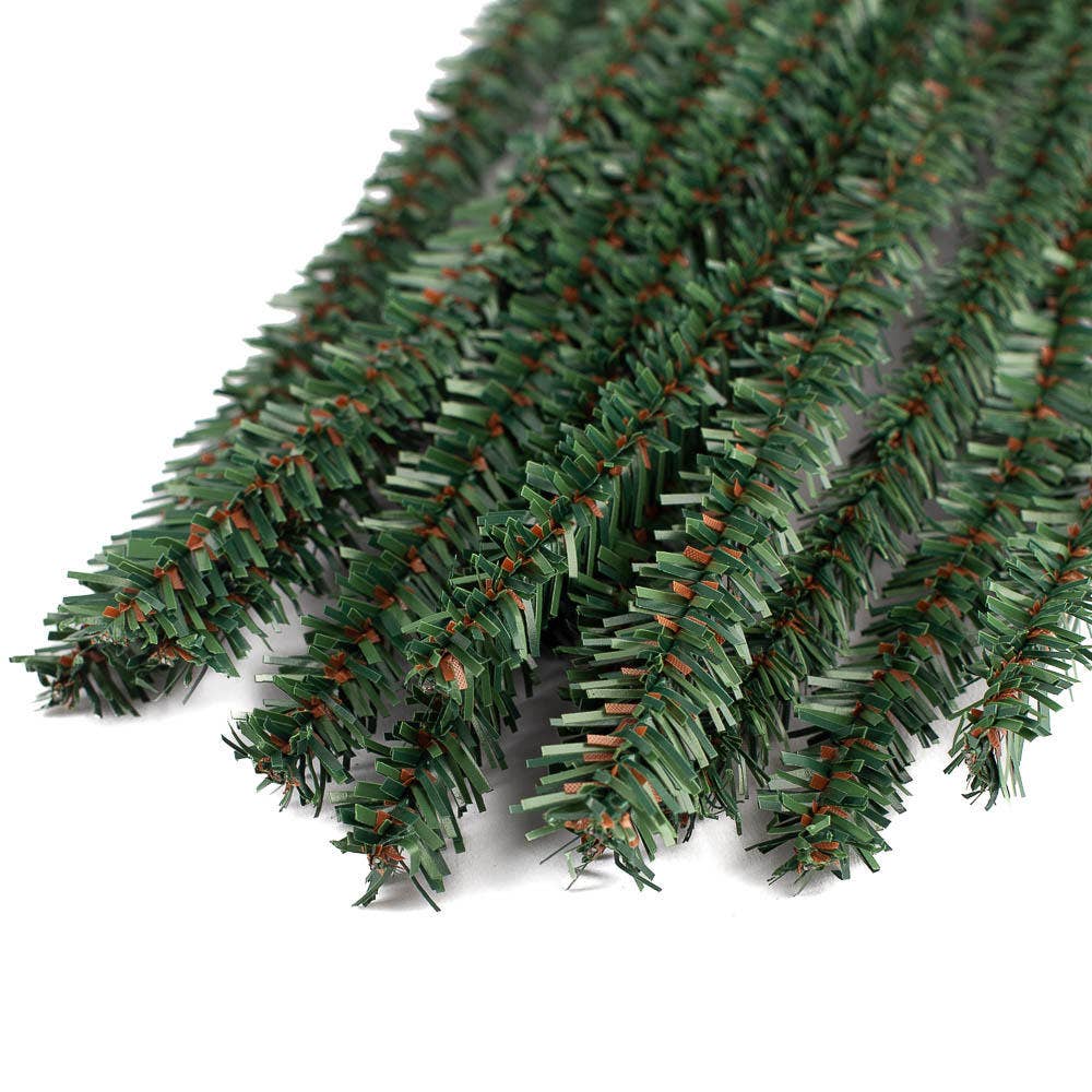 Pack of 12 Canadian Pencil Pine Wired Stems - 12" long-  Florals- The Celebration Co.