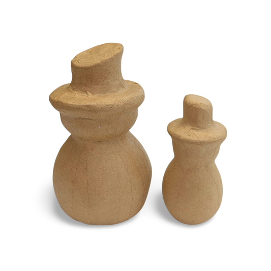 Paper Mache Snowman - Choice of 2 Sizes