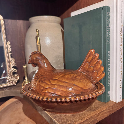 Farmhouse Hen on Nest Bowl-  3D- The Celebration Co.