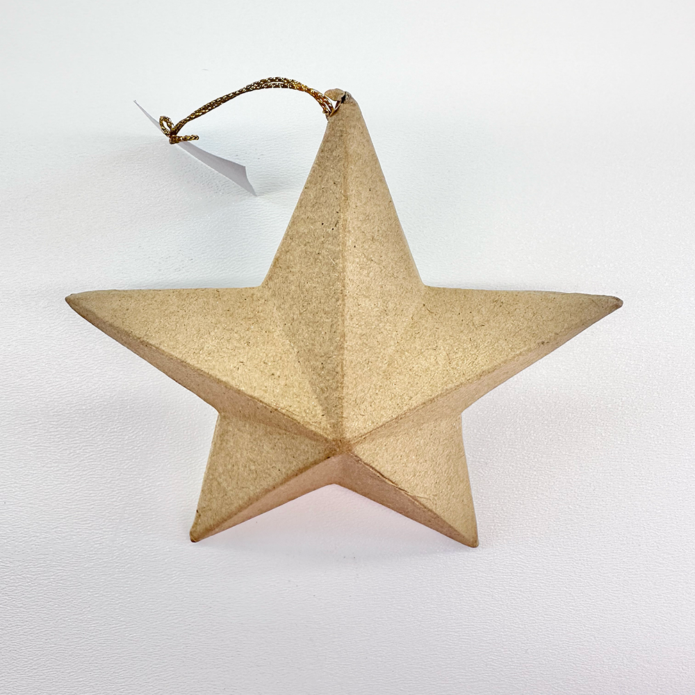 Dimensional Paper-mache Star Ornaments (Your Choice)