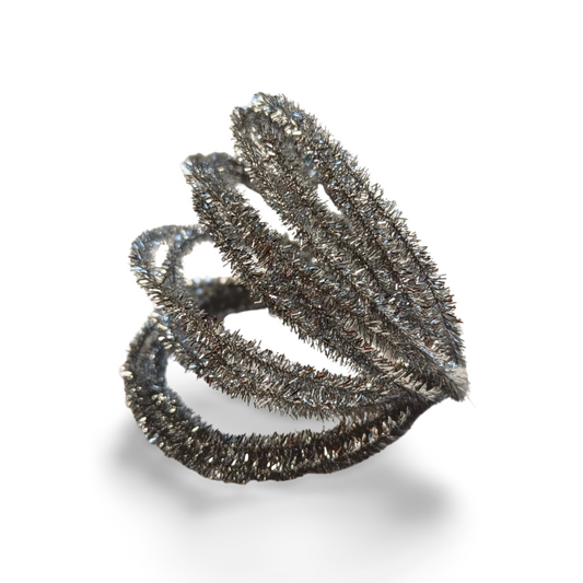 Silver Tinsel Pipe Cleaner Garland - 12' Long