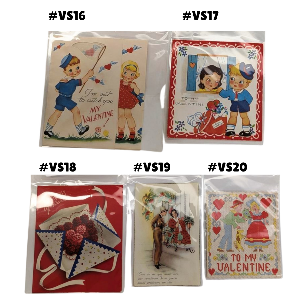 Vintage 1940s Valentines —  Rectangle Collection