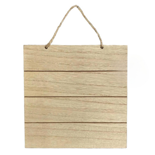 Square Wood Slat Board with Jute Hanger and Free Printables